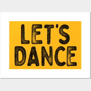 Let's Dance  ///// Retro Typography Design Posters and Art